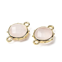 Brass Natural Quartz Crystal Connector Charms&nbsp;KK-Z096-01G-04