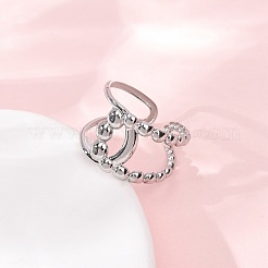 304 Stainless Steel Cuff Open Rings&nbsp;RJEW-P191-13P