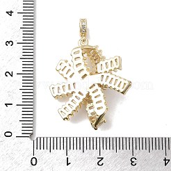 Brass Pave Clear Cubic Zirconia European Dangle Charms&nbsp;KK-H529-32G