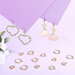 16pcs 4 Styles 201 Stainless Steel Huggie Hoop Earrings Findings&nbsp;STAS-BBC0008-37G