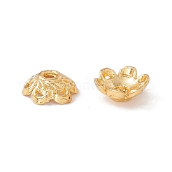 6-Petal Brass Bead Caps&nbsp;KK-A162-03G