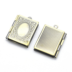 Brass Locket Pendants&nbsp;KK-P141-55-NR
