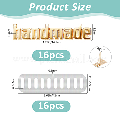 16Pcs Iron Bag Label Decorative Buckles&nbsp;IFIN-FH0011-96A-KCG