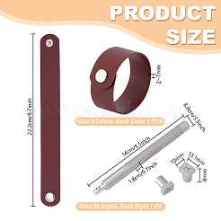 DIY Number Letter Pattern Cord Bracelet Making Kits&nbsp;DIY-PH0009-04