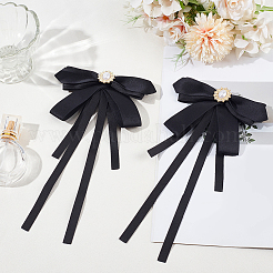 2Pcs Polyester Bowknot Pins&nbsp;JEWB-CN0001-11
