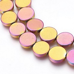 Electroplated Non-magnetic Synthetic Hematite Beads Strands&nbsp;G-P392-S04