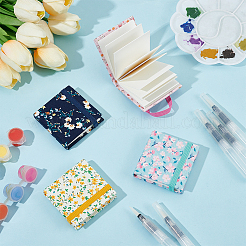 4Pcs 4 Colors Square Watercolor Sketchbook&nbsp;DIY-OC0015-01