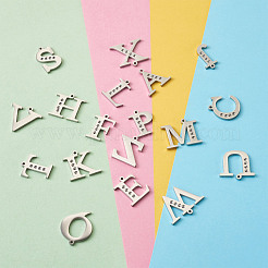 304 Stainless Steel Letter Pendant Rhinestone Settings&nbsp;STAS-TA0001-11P