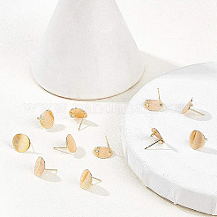 Brass Ear Stud Findings&nbsp;KK-BC0005-11G