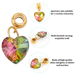 30Pcs 6 Color Glass Pendant&nbsp;PALLOY-GO00009