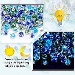 90Pcs 9 Styles Handmade Luminous Inner Flower Lampwork Beads&nbsp;LAMP-PH0001-26