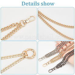 3Pcs 3 Colors Alloy Double Layer Chains for Jeans Pants&nbsp;FIND-WR0009-40
