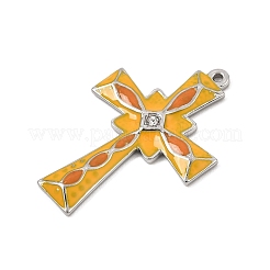 304 Stainless Steel with Orange Enamel Pendants&nbsp;SA-CBAA487-07P