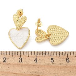 Brass Dangle Stud Earrings&nbsp;EJEW-F359-12G-02