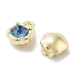 Rack Plating Alloy Rhinestone Charms&nbsp;PALLOY-F311-17G
