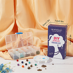 220Piece DIY Chakra Style Stretch Bracelet Making Kits&nbsp;DIY-SC0013-99