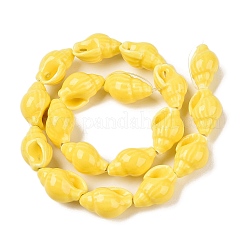 Handmade Printed Porcelain Beads Strand&nbsp;PORC-T133-01D