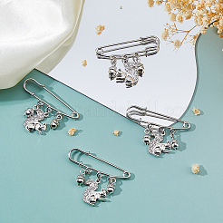 12Pcs Steel Brooches&nbsp;JEWB-FH00020