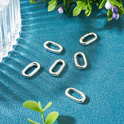 6Pcs Rack Plating Brass Spring Gate Rings&nbsp;KK-TA0008-35S