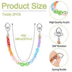 Acrylic Link Chains Bag Extender Chains&nbsp;HJEW-TAC0150