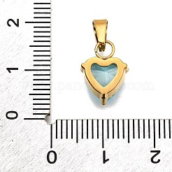 304 Stainless Steel Micro Pave Cubic Zirconia Pendants&nbsp;STAS-B086-13G-03