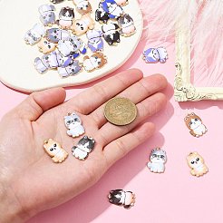 30Pcs Cat Printed Alloy Pendants&nbsp;ENAM-CJ0005-57