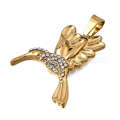 Ion Plating(IP) 304 Stainless Steel Rhinestone Pendants&nbsp;SA-CBA7062-02G