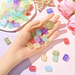 60Pcs Transparent Spray Painted Glass Beads&nbsp;EGLA-YW0005-31