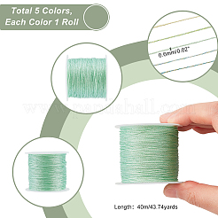 5 Rolls 5 Colors 6-Ply Polyester Metallic Thread&nbsp;OCOR-PH0002-10