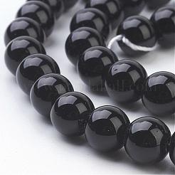 Synthetic Black Stone Beads Strands&nbsp;GSR044
