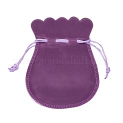 Velvet Bags Drawstring Jewelry Pouches&nbsp;TP-O002-B-M
