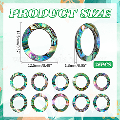 25Pcs Natural Abalone Shell/Paua Shell Cabochons&nbsp;SHEL-WR0001-01