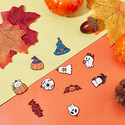 24 Pcs 12 Styles Halloween Theme Alloy Enamel Pendants&nbsp;ENAM-SC0001-93