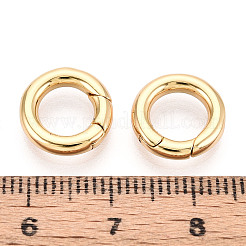 Brass Spring Gate Rings&nbsp;KK-T078-20G-02