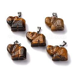 Natural Tiger Eye Pendants&nbsp;G-B127-05P-06