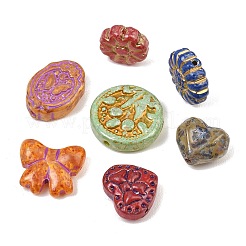 Painted Glass Beads&nbsp;GL-CBA4370-03