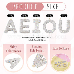 5Pcs 5 Styles Handmade Polymer Clay Rhinestone Big Pendants&nbsp;FIND-BT0001-39B