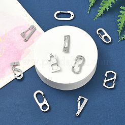 10Pcs 10 Styles 304 Stainless Steel Keychain Clasp Findings&nbsp;FIND-CJ0002-80