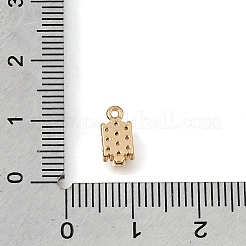 Brass Micro Pave Clear Cubic Zirconia Charms&nbsp;CU-K001-14G