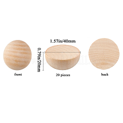 Unfinished Natural Wood Cabochons&nbsp;WOOD-GF0001-13E