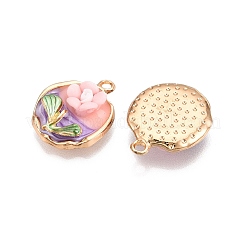 Rack Plating Alloy Enamel Pendants&nbsp;ENAM-N056-412B