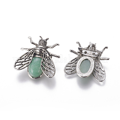 Natural Green Aventurine Brooches&nbsp;G-A176-D06-1