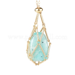 Brass Imitation Macrame Pouch Necklace Makings&nbsp;AJEW-TA00003