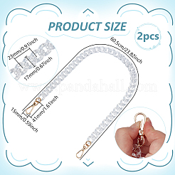 2Pcs Acrylic Twisted Chain Bag Chains&nbsp;DIY-PH00034-85B