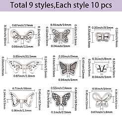 90Pcs 9 Styles Tibetan Style Alloy Beads&nbsp;TIBEB-PA0001-15