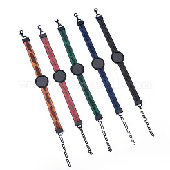 5Pcs DIY PU Leather Cord Bracelet Making Kits&nbsp;DIY-TA0012-05EB