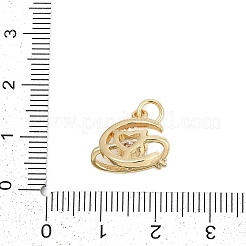 Brass Micro Pave Cubic Zirconia Pendants&nbsp;KK-G522-15G