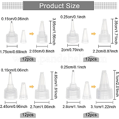 48Pcs 4 Style PP Plastic Bottle Replacement Caps&nbsp;KY-BC0001-24