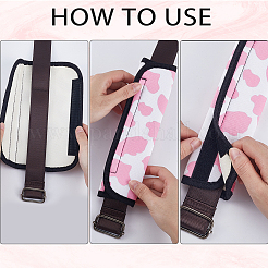 Cow Pattern Nylon Car Safety Belt Cover&nbsp;AJEW-WH20006-70C