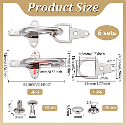 6 Bags Alloy Interlocking Clasps&nbsp;FIND-BC0014-27